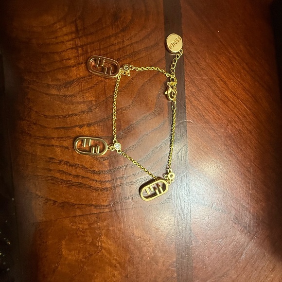 Brand new upcycled Fendi  Gold Chain Bracelet - Picture 4 of 4